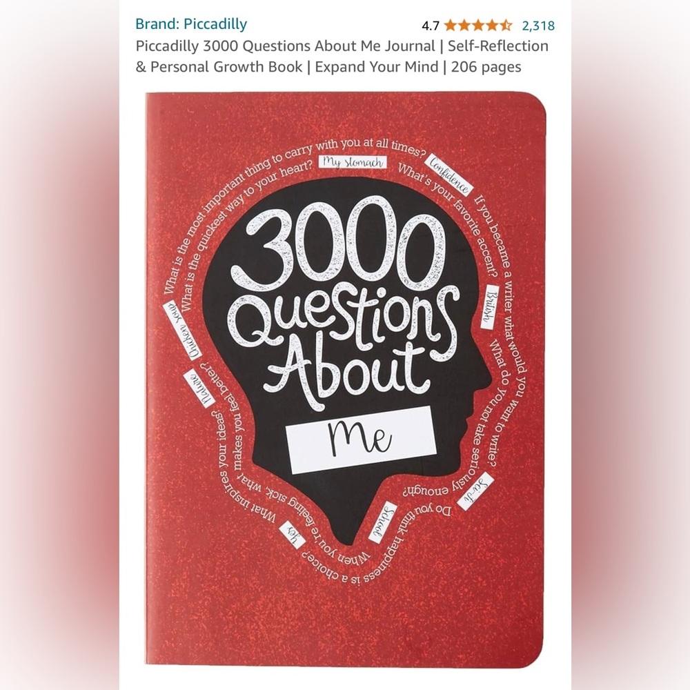 NWOT Piccadilly 3000 Questions About Me Journal